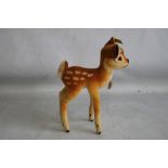 A VINTAGE "'STEIFF BAMBI"' with card tag attached height 23 cm.