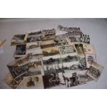 A COLLECTION OF WWI INTEREST POSTCARDS, to include comic, "'Old Bill"' types and a quantity of
