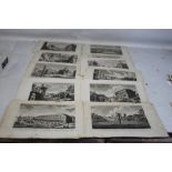TWENTY ONE ENGRAVINGS FROM 'MIDDLETON'S COMPLETE SYSTEM OF GEOGRAPHY' c.1778 to include 'A View of