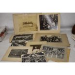 A COLLECTION OF LARGE LATE 19TH/ EARLY 20TH PHOTOGRAPHS, to include railway, football & general