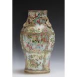 A CHINESE FAMILLE ROSE VASE, A/F, H 37 cm