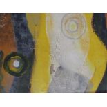 R.M. TH?? (XX). Abstract composition, signed and indistinctly dated upper right, oil on board,