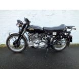 A 1955 VINCENT SERIES D RAPIDE HISTORIC MOTORCYCLE 'SKH 731', having black coachwork, additional