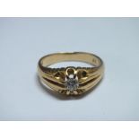 A HALLMARKED 18 CT GOLD DIAMOND SOLITAIRE RING, approx weight 7.2g, ring size R