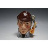 ROYAL DOULTON NOT FOR RESALE CHARACTER JUG - THE SLEUTH, having a blue coat and brown hat, 'The