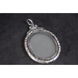 A FRENCH TYPE SILVER MINIATURE PICTURE FRAME, H 8 cm