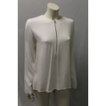 STELLA MCCARTNEY, a ladies white top with zipped detail to front, size EU 40