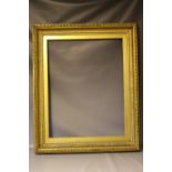 (XIX). Gold frame with acanthus leaf design to outer edge and gold slip, frame W 10 cm, frame rebate