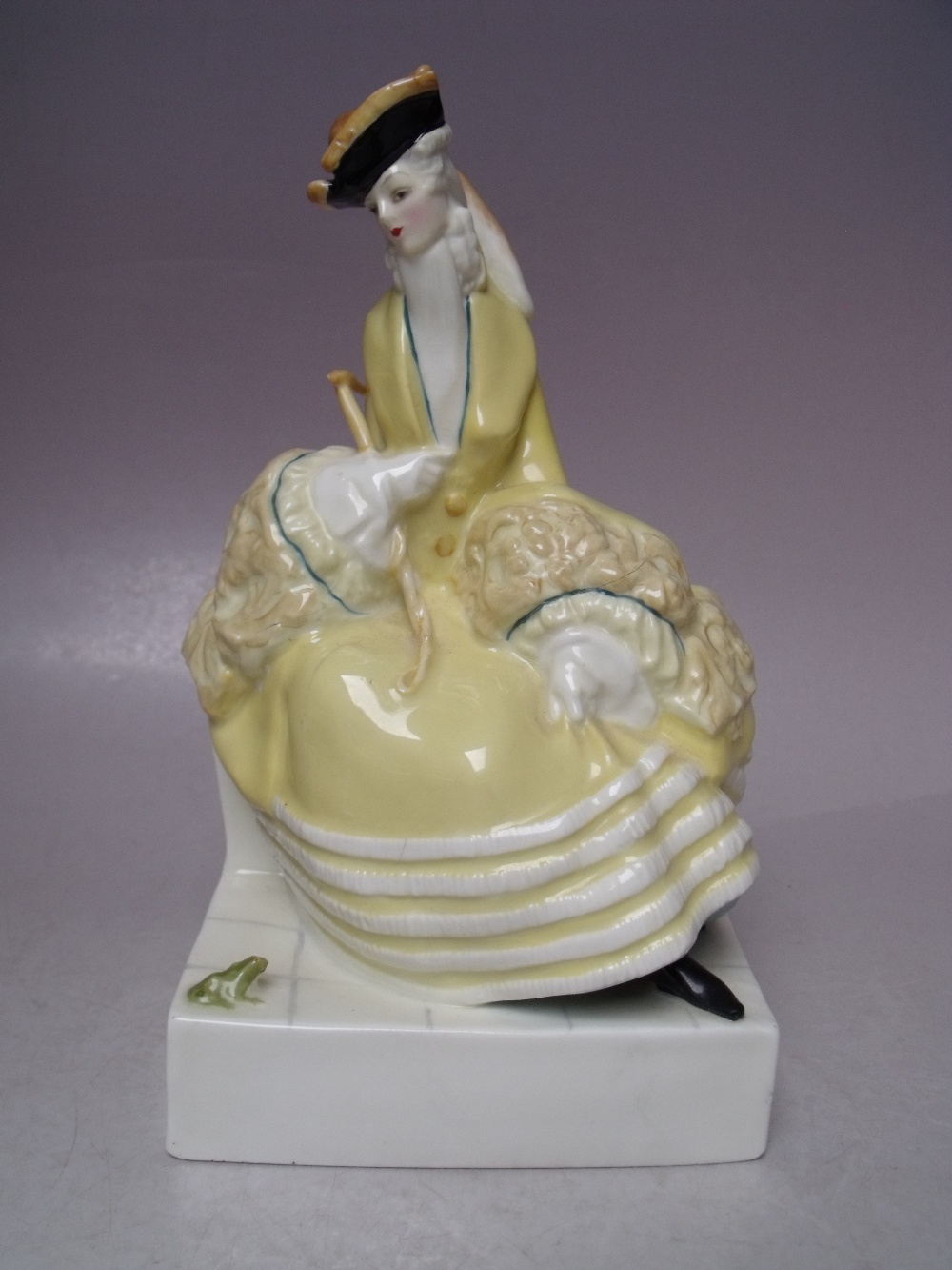 A ROYAL WORCESTER LADY THE FROG FIGURINE No. 3142, modelled by G M Parnell A/F