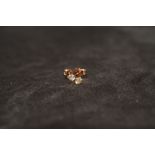 A PAIR OF 18ct ROSE GOLD FOUR CLAW SET RBC DIAMONDS STUDS, boxed. Diamonds 0.44ct