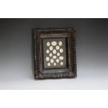 A MODERN FRAMED GRAND TOUR STYLE INTAGLIO DISPLAY, H 31 cm