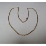 A 9CT GOLD NECKLACE, overall L 18", approx 9 g