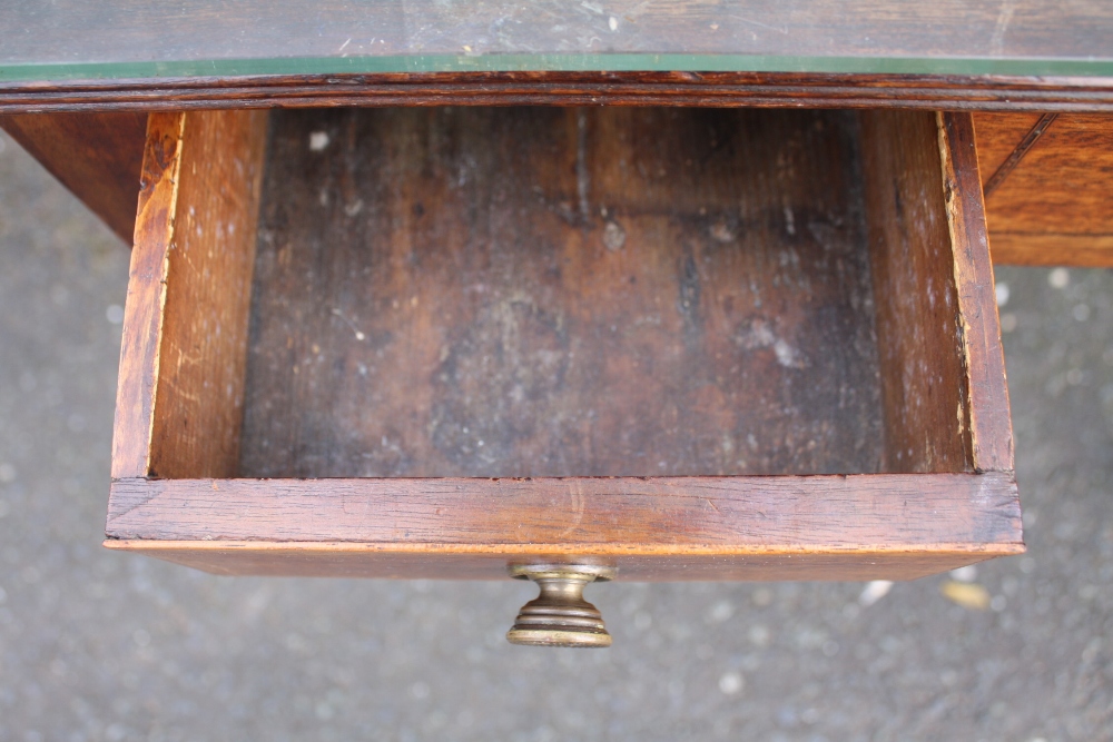 AN ANTIQUE MAHOGANY INLAID SMALL WASHSTAND, the tray top above two small drawers and a central dummy - Image 5 of 9