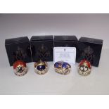 A ROYAL CROWN DERBY 'MILLENNIUM BUG' PAPERWEIGHT, gold stopper, boxed, with certificate,. together