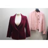 A LADIES VINTAGE JAEGER WOOL AND CASHMERE BLEND JACKET, with oversize presstud fastenings, size M,