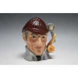 ROYAL DOULTON NOT FOR RESALE CHARACTER JUG - THE SLEUTH, having a blue coat and brown hat, 'The