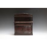 A MINIATURE CHIFFONIER, W 34.5 cm