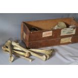 TWO BOXES OF VARIOUS VINTAGE HUMAN BONES, from the study of the artist JOHN SERGEANT (1937-2010).