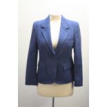 A WOMENS BURBERRY ALDERFORD JACKET IN BLUE, 100% wool, UK size 10Condition Report:Approx.