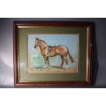 J. LAMBLYN. A horse portrait 'Kim, sketch for portrait', singed and dated 1958 lower middle to