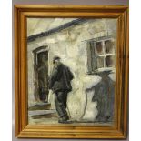 (XX-XXI). Impressionist study of figures at a cottage door, from a series of 'Pembrokeshire