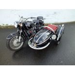A 1959 BMW R60 HISTORIC MOTORCYCLE WITH STEIB SIDECAR AND HARD CASED PANNIERS 'MFF 730', having