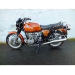 A 1978 BMW R60/7 MOTORCYCLE IN METALLIC ORANGE COACHWORK 'ROI 2296', the overhead flat twin 599cc