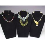 A SELECTION OF BUTLER AND WILSON FASHION JEWELLERY, to include three necklace and earrings sets (4)