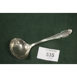 A HALLMARKED SILVER SIFTER SPOON