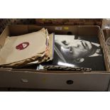 A BOX OF LP RECORDS AND 78'S ETC