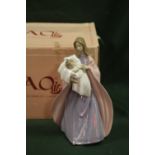 A BOXED NAO PRIMERA MATERNIDAD FIGURE OF A WOMAN WITH A BABY