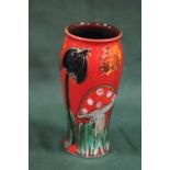 A SIGNED ANITA HARRIS ART POTTERY MUSHROOM PATTERN VASE