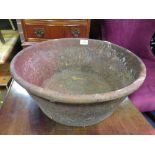 A LARGE CAST BOWL DIA. 42 CM