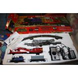 A BOXED HORNBY BREAKDOWN HAULER MODEL TRAIN SET