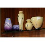 A COLLECTION OF CAITHNESS GLASS VASES (5)