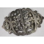 A HALLMARKED SILVER 1912 NURSES BELT BUCKLE