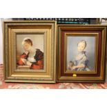 TWO GILT FRAMED ANTIQUE STYLE PORTRAIT PRINTS