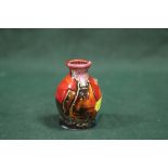 A MINIATURE ANITA HARRIS ART POTTERY POTTERIES PAST PATTERN VASE