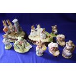 A COLLECTION OF BOXED AND UNBOXED BESWICK BEATRIX POTTER FIGURES TO INCLUDE 'MITTENS, TOM KITTEN AND
