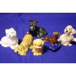A COLLECTION OF WADE DOG FIGURES (6)
