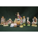 A COLLECTION OF ASSORTED BEATRIX POTTER FIGURES TO INCLUDE ROYAL ALBERT EXAMPLES (9)