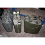 THREE JERRY CANS