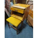 A RETRO TEAK 'CHIPPY' TELEPHONE TABLE A/F