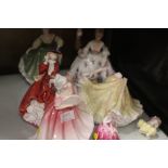 A COLLECTION OF ROYAL DOULTON LADY FIGURES (ONE A/F)