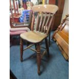 A TRADITIONAL WINDSOR STYLE HIGHCHAIR