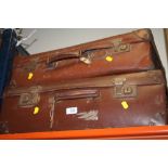 TWO VINTAGE SUITCASES