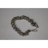 A HALLMARKED SILVER BRACELET APPROX WEIGHT 45G