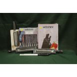 A COLLECTION OF MODERN BOXED KITCHEN KNIVES TO INCLUDE M&S AND WILTSHIRE EXAMPLES