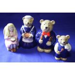 A SET OF FOUR WADE GOLDILOCKS AND THREE BEARS FIGURES