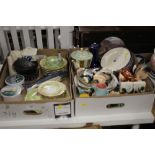 TWO TRAYS OF ASSORTED CERAMICS